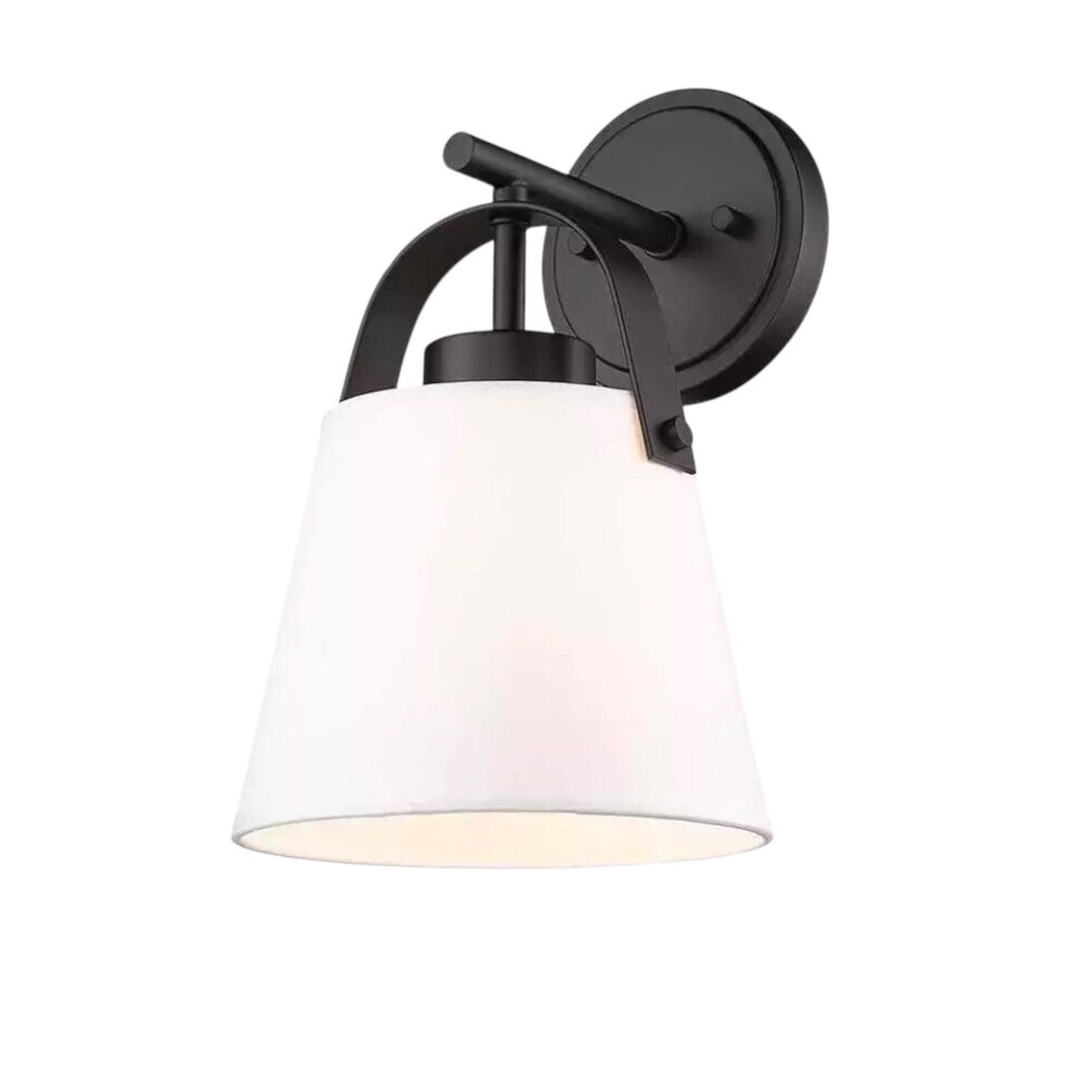 Z-Lite Z Studio Linen 8 inch sconce lighting matte black. New